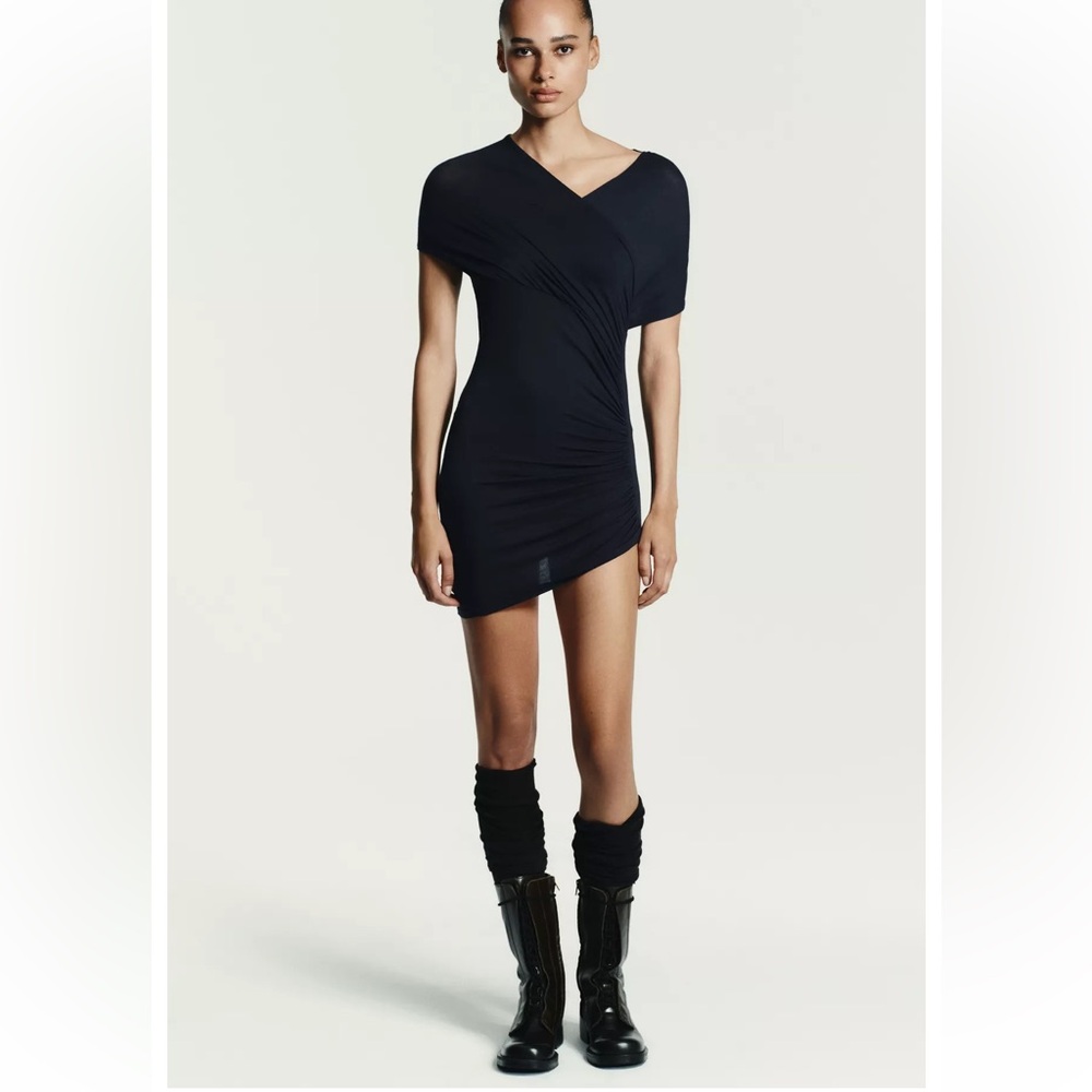 NWT Zara Black Asymmetrical Dress/Top